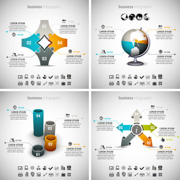4 in 1 Business Infographics