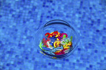Colourful economy and currency unit in a pool securely