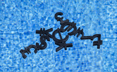 Black economy and currency unit in a pool