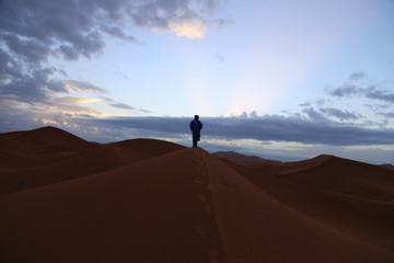 Fototapeta na wymiar Sunrise in Sahara 3