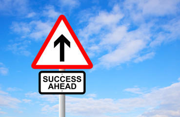 Success Ahead Signpost