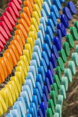 Fototapeta premium decorations with colorful bottle caps