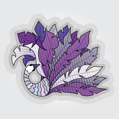 The illustration on the theme of happiness Bird