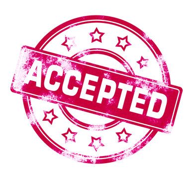 Tampon "ACCEPTED" rose