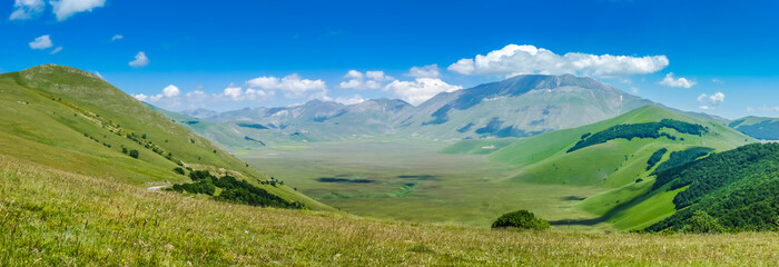 Piano Grande summer landscape, Umbria, Italy