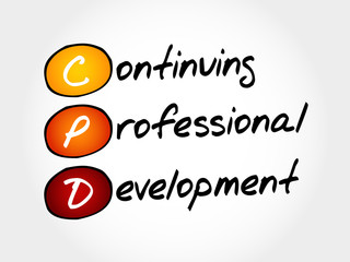 CPD - Continuing Professional Development, acronym business concept