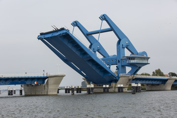 Peenebr&uuml;cke Wolgast auf Usedom, Deutschland
