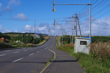 オロロンラインとバス停