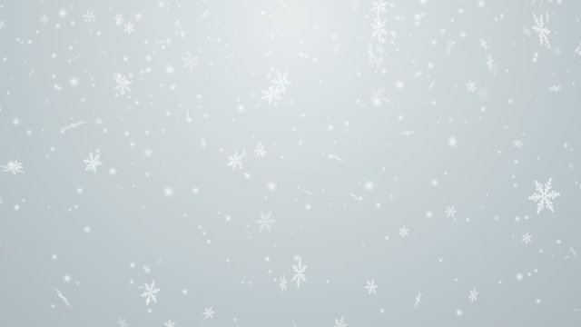 Snowing animation Silver background