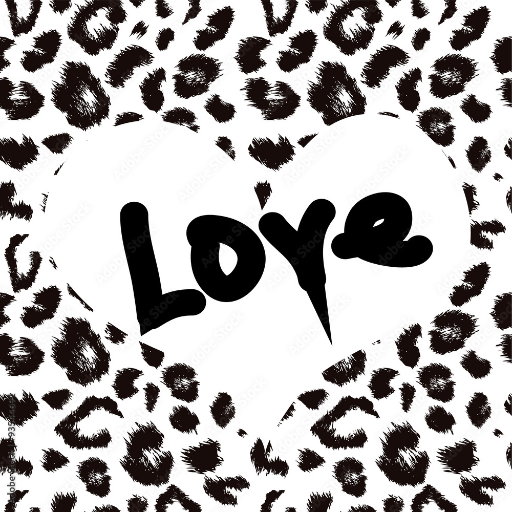 Poster leopard print pattern skin.