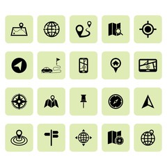 Location icons. Map icons. Navigation icon. Vector Illustration.