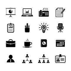 Office icons. Organization icon. Vector Illustration. EPS10