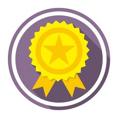 Award icon with long shadow