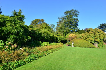 An English country garden in the Fall.