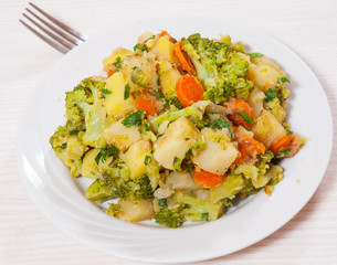 stewed vegetables on plate