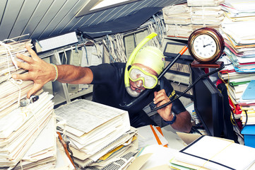 Stressful office worker