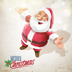 merry christmas santa claus snow