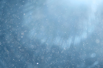 blue light background abstract bokeh light snow
