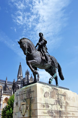 Batalha Monastery. Nuno Alvares Pereira equestrian statue.