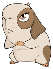 Funny brown guinea pig cartoon