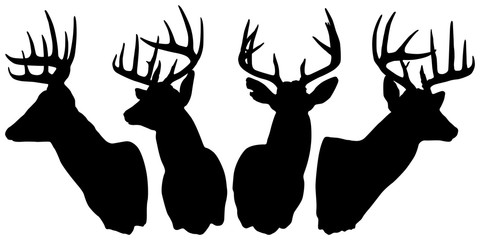 Deer Silhouettes - 93551643