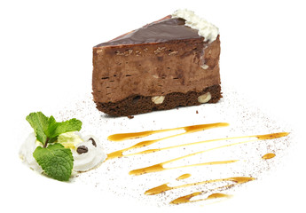 Cake studio shooting on white with pen clipping path included