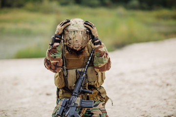 Distraught Soldier