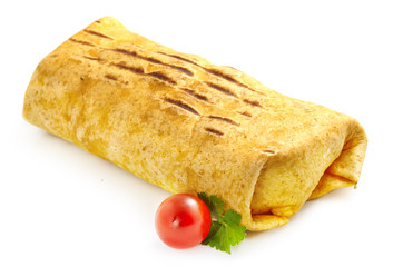Doner cebab on white