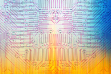 Microelectronics, white background chips concept