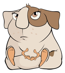Funny brown guinea pig cartoon