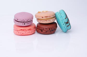 Fototapeta premium colorful macarons isolated on white