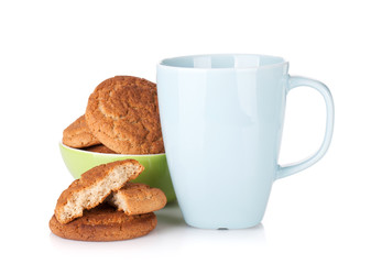 Cup and bowl with cookies