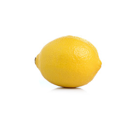 Fresh lemon on white background