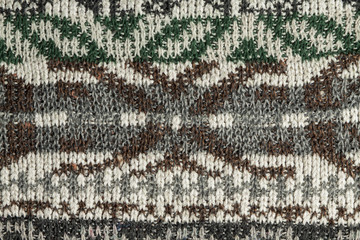 Knitted sweater texture background. Stylish vintage cloth. Hipster wardrobe. Fabric textures. Shopping background. 