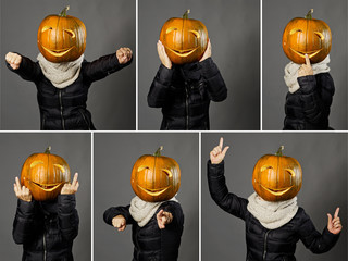 Emotions of a Halloween pumpkin