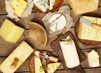 Foto op Plexiglas Various types of cheese © goir