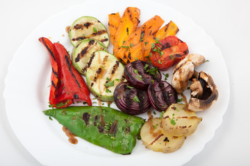 Closeup of delicious grilled vegetables