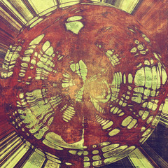 Textured old pattern as background. With different color patterns: yellow (beige); brown; red (orange); purple (violet)