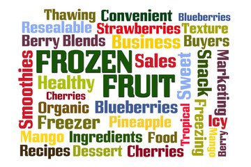 Fototapeta premium Frozen Fruit Word Cloud