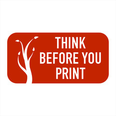 logo think before you print II