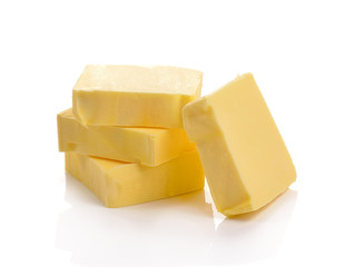 butter on white background