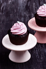 pink chocolate cupcakes