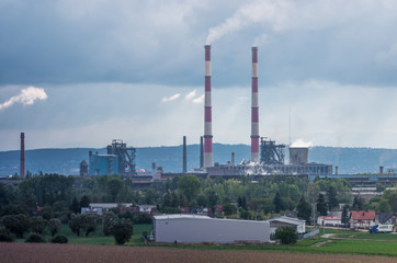 Steel mill in Nowa Huta district, Krakow, Poland