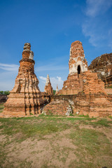 Fototapeta na wymiar Old Temple wat Chaiwatthanaram of Ayutthaya Province( Ayutthaya