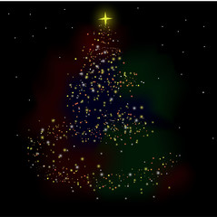 Christmas tree holiday background abstraction