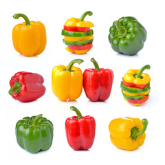 pepper on white  background