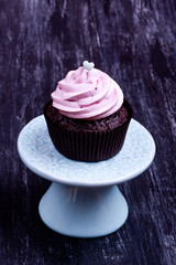 Obraz na płótnie Canvas pink chocolate cupcake