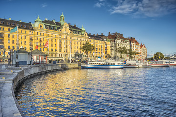 Naklejka na ściany i meble Stockholm harbor
