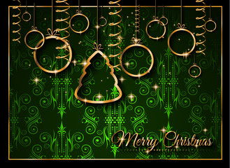 2016 Christmas and Happy New Year Party flyer. Complete layout with space for text for your dinner invitation, xmas parties or new year's eve party flyer.