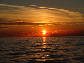 Naklejka premium Sonnenuntergang am Meer